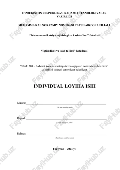 tizimning ishlash prinsipi — DOCX