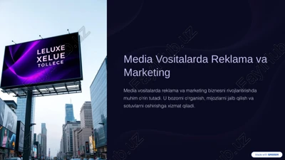 media vositalarda reklama va marketing — PPTX