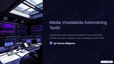 axborotning taxlili — PPTX