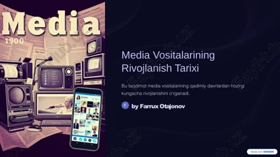 media vositalarining rivojlanish tarixi — PPTX