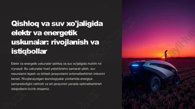 elektr va energetik uskunalar rivojlanish va istiqbollar — PPTX