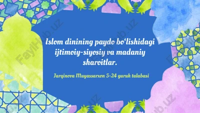 jarqinova muyassarxon 5-24 guruh talabasi — PDF