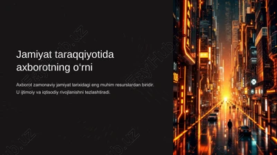 axborotning jamiyatdagi asosiy vazifalari — PPTX