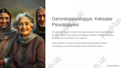 keksalar psixologiyasi — PPTX