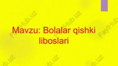 bolalar qishki boslari — PPTX