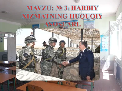 № 3: narbiy xizmatning nuquqiy asoslari — PPTX