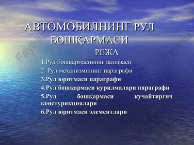 rul boshqarmasi — PPT