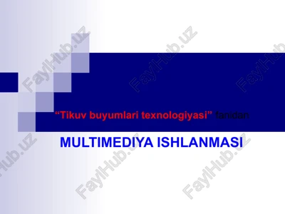 multimediya ishlanmasi — PPT