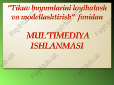 mul’timediya ishlanmasi — PPT