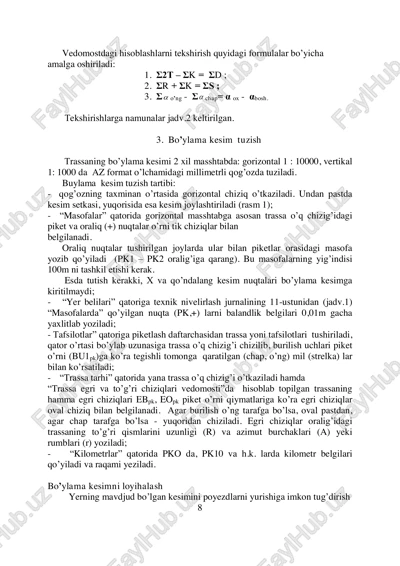 bo'ylama kesim tuzish — PDF