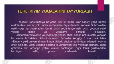 yoqalarkonstruktsiyabo’yichaturlixilbo — PPTX