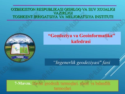 geodezik tarmoqlar — PPT