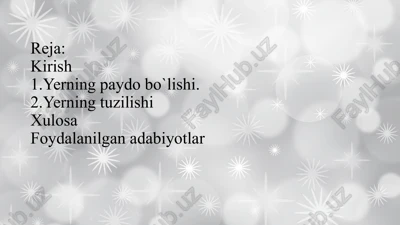 yer tarixi — PPTX