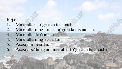minerallar — PPTX