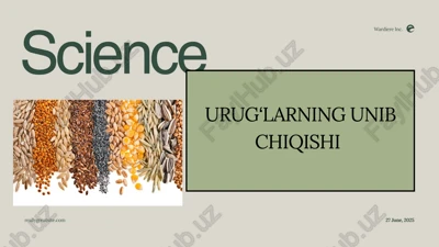 urugʻlarning unib chiqishi — PPTX