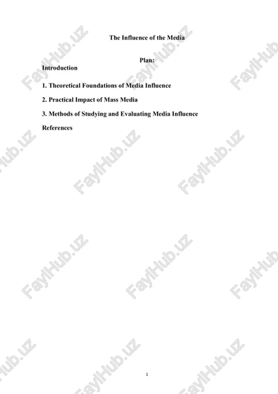the influence of the media — PDF