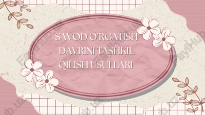 savod o'rgatish — PDF