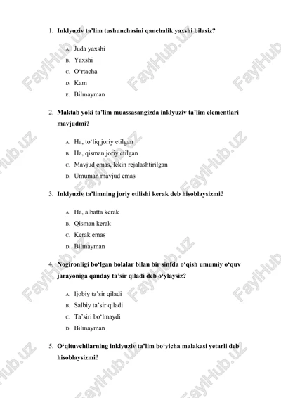 inklyuziv ta’lim tushunchasi — DOCX