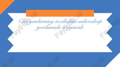 choʻyanlarning tuzilishini mikroskop yordamida oʻrganish — PPTX