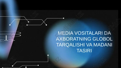 mediavositalari da axboratning globol tarqalishi va madani tasiri — PPTX