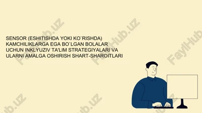 sensor kamchiliklari tushuntirish — PPTX