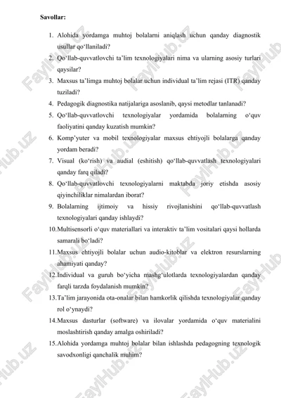 qo‘llab-quvvatlovchi texnologiyalar — DOCX