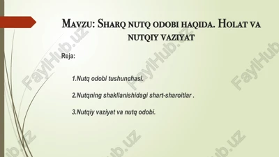 sharq nutq odobi — PPTX