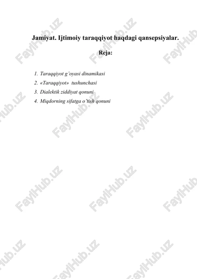 taraqqiyot g’oyasi dinamikasi — DOCX