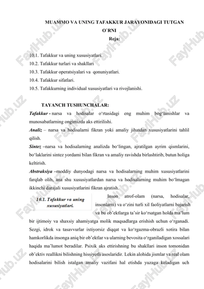 tafakkurning individual xususiyatlari va rivojlanishi — DOCX
