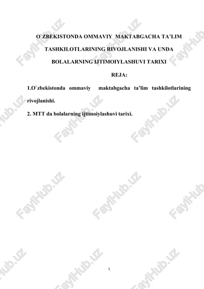 maktabgacha pedagogika — DOCX