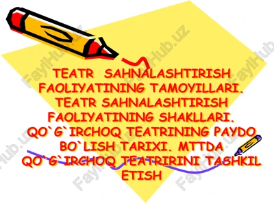 maktabgacha ta’lim sahnalashtirish faoliyatining tamoyillari — PPTX