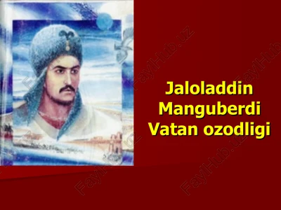 jaloladdin manguberdi vatan ozodligi — PPT