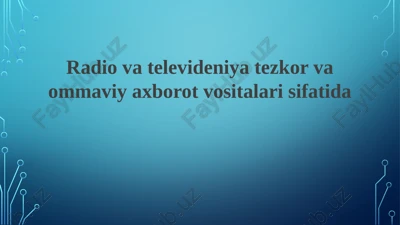 televizor va radio — PPTX
