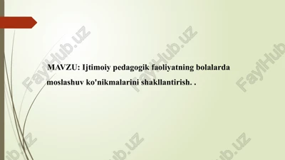 ijtimoiy pedagogika — PPTX