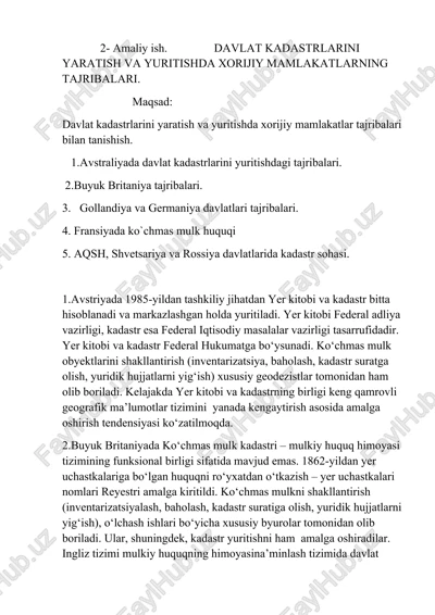 davlat kadastarlari — DOCX