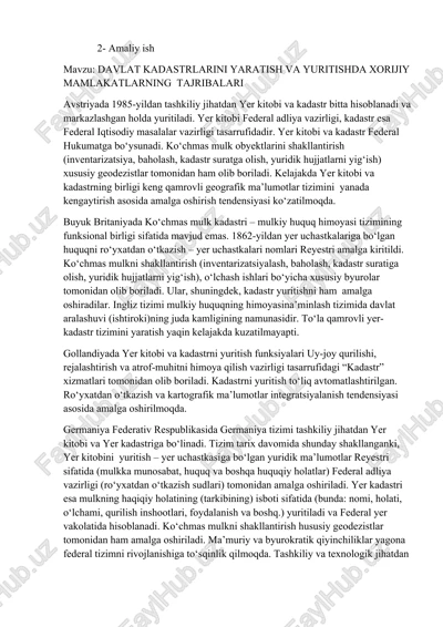 yer kitobi va kadastr — DOCX