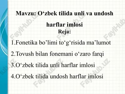 o‘zbektilidaunliharflarimlosi — PPTX