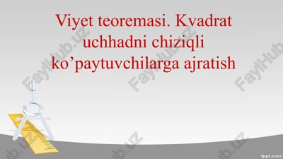 matematika faniga hissa qo’shgan ajdodlarimiz — PPTX