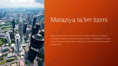 malaziya ta'lim tizimi — PPTX