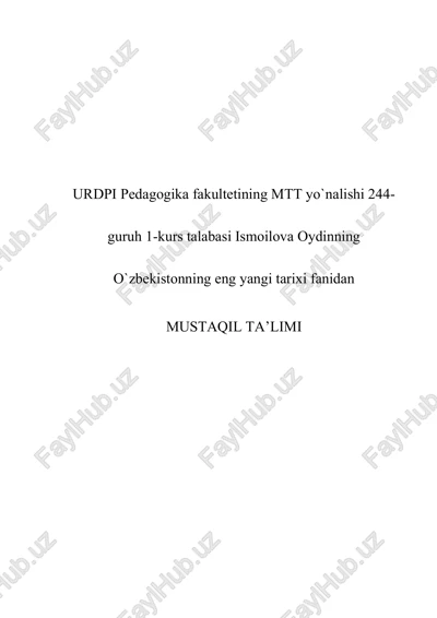 o'zbekistonda ijtimoiy sohada amalga oshirilayotgan o'zgarishlar — DOCX