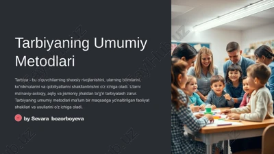 tarbiyaning umumiy metodlari — PPTX