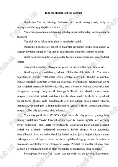 geodeziya yer to‘g‘risidagi fanlardan biri bo‘lib — DOCX