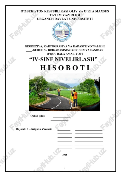 iv-sinf nivelirlash — DOCX