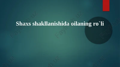 ruhiy kasalliklar oilasi tarixi — PPTX