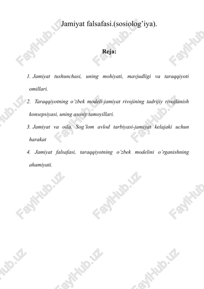 jamiyat falsafasi — DOCX