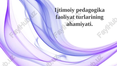 ijtimoiy pedagogikaning kelajak yo'nalishlari — PPTX