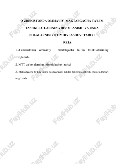 maktabgacha pedagogika — DOCX