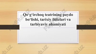 qo‘g‘irchoq teatri — PPTX