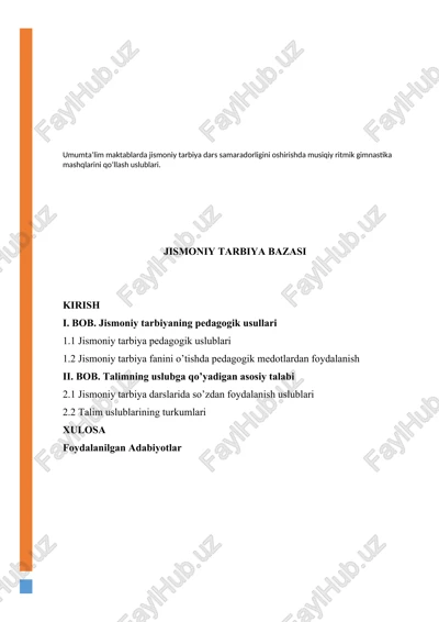 jismoniy tarbiya bazasi — DOC