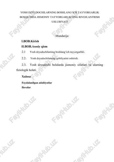 maktab davri harakatlarini rivojlantirish — DOC